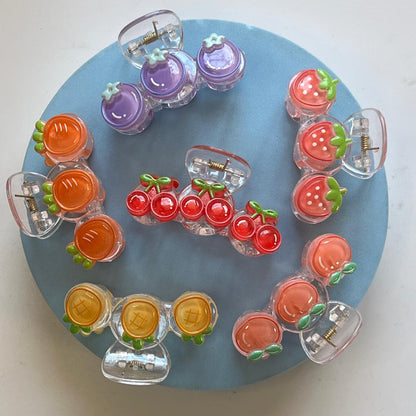 Cute Fruit Charm Hair Claw Clips- Medium 6.5cm