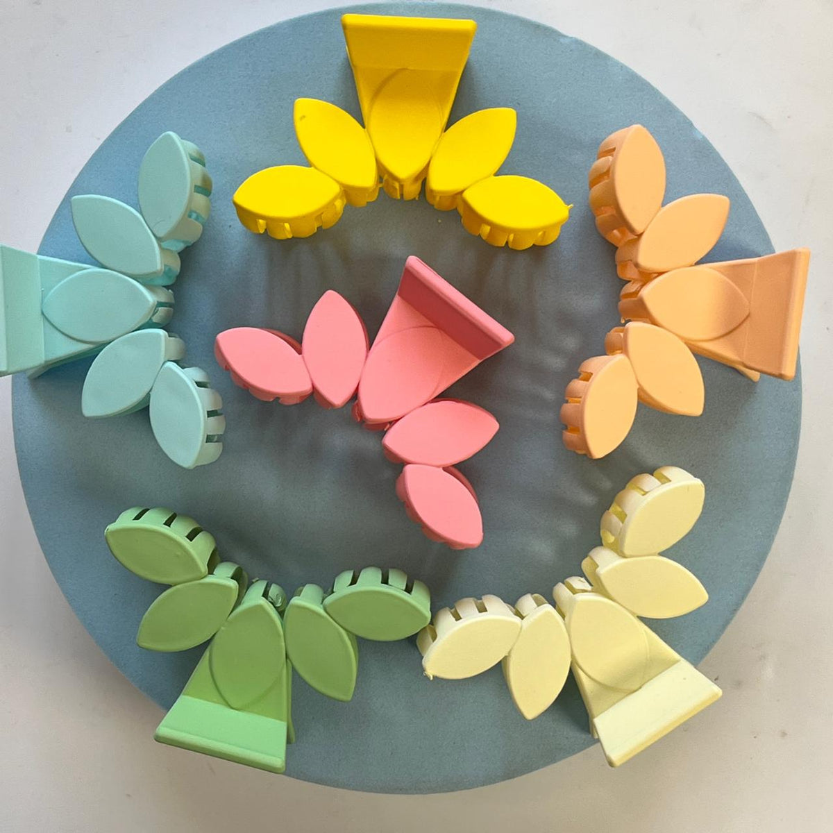 Pastel Butterfly Flower Hair Claw Clip- Medium 8cm