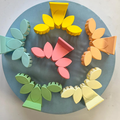 Pastel Butterfly Flower Hair Claw Clip- Medium 8cm
