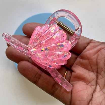 Pastel Glitter Seashell Hair Claw Clip- Medium 8cm