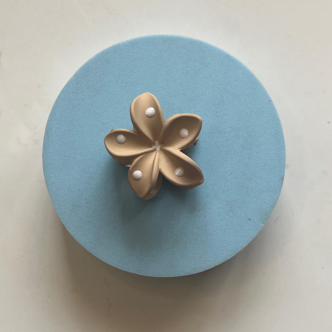 Polka Dot Flower Claw Clip - Small 4cm