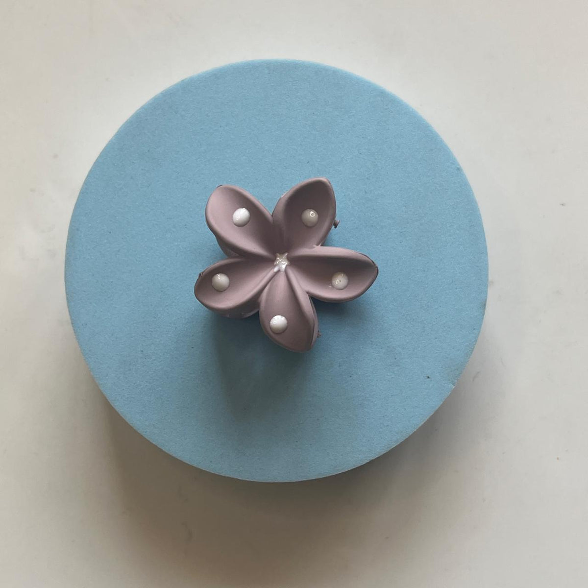 Polka Dot Flower Claw Clip - Small 4cm