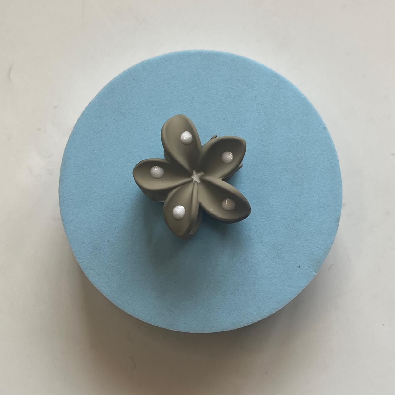Polka Dot Flower Claw Clip - Small 4cm