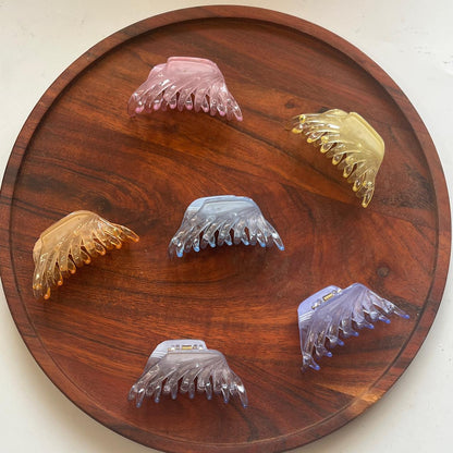Translucent Waterfall Claw Clip - Medium 7cm