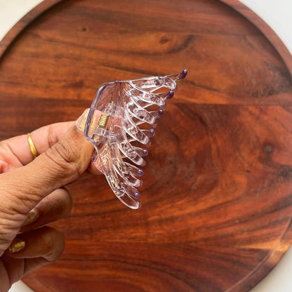 Classic Clear Waterfall Claw Clip- Medium 7cm
