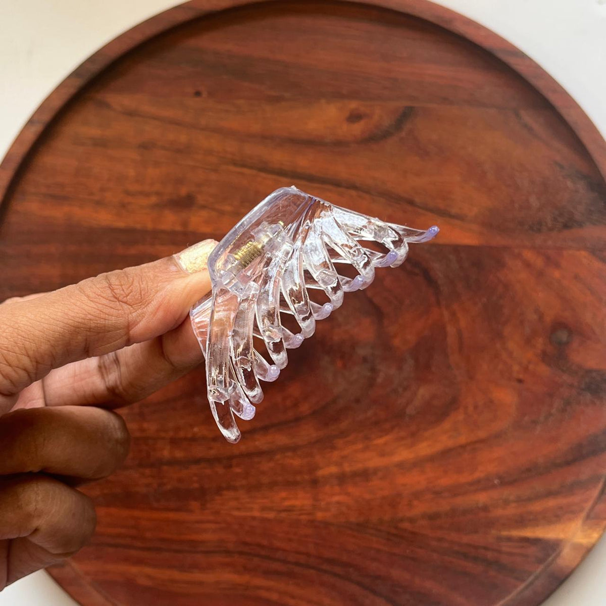 Classic Clear Waterfall Claw Clip- Medium 7cm