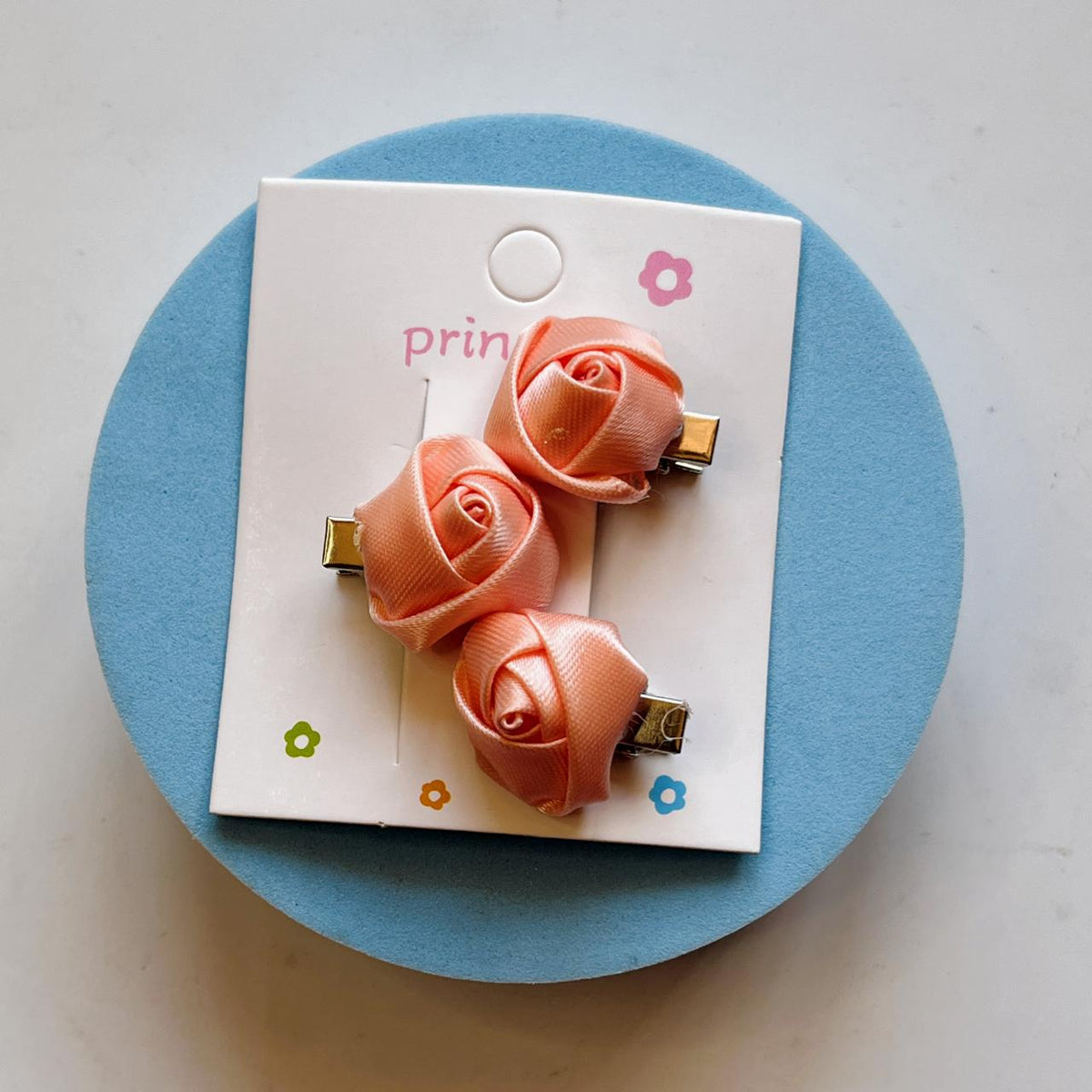 Rosy Trio Mini Hair Clips- Pack of 3
