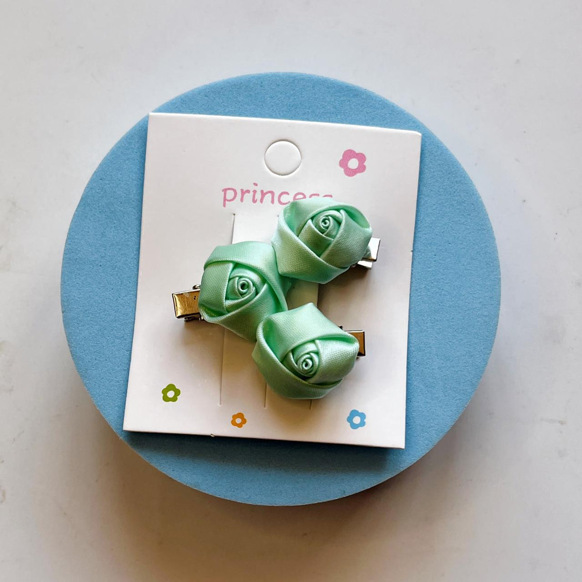 Rosy Trio Mini Hair Clips- Pack of 3