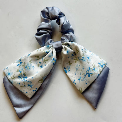 Floral Bow Scarf Scrunchies - Pack of 1