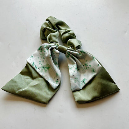 Floral Bow Scarf Scrunchies - Pack of 1