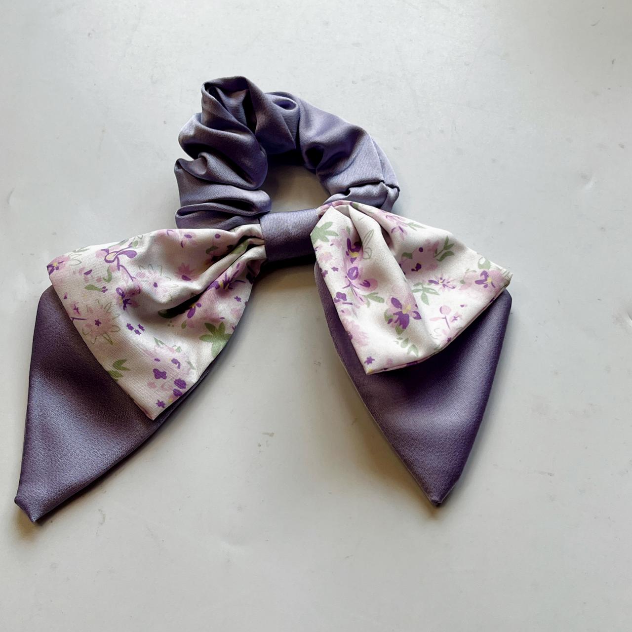 Floral Bow Scarf Scrunchies - Pack of 1