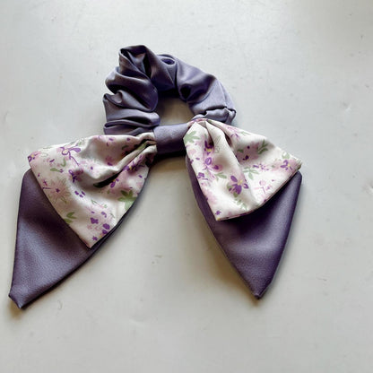 Floral Bow Scarf Scrunchies - Pack of 1