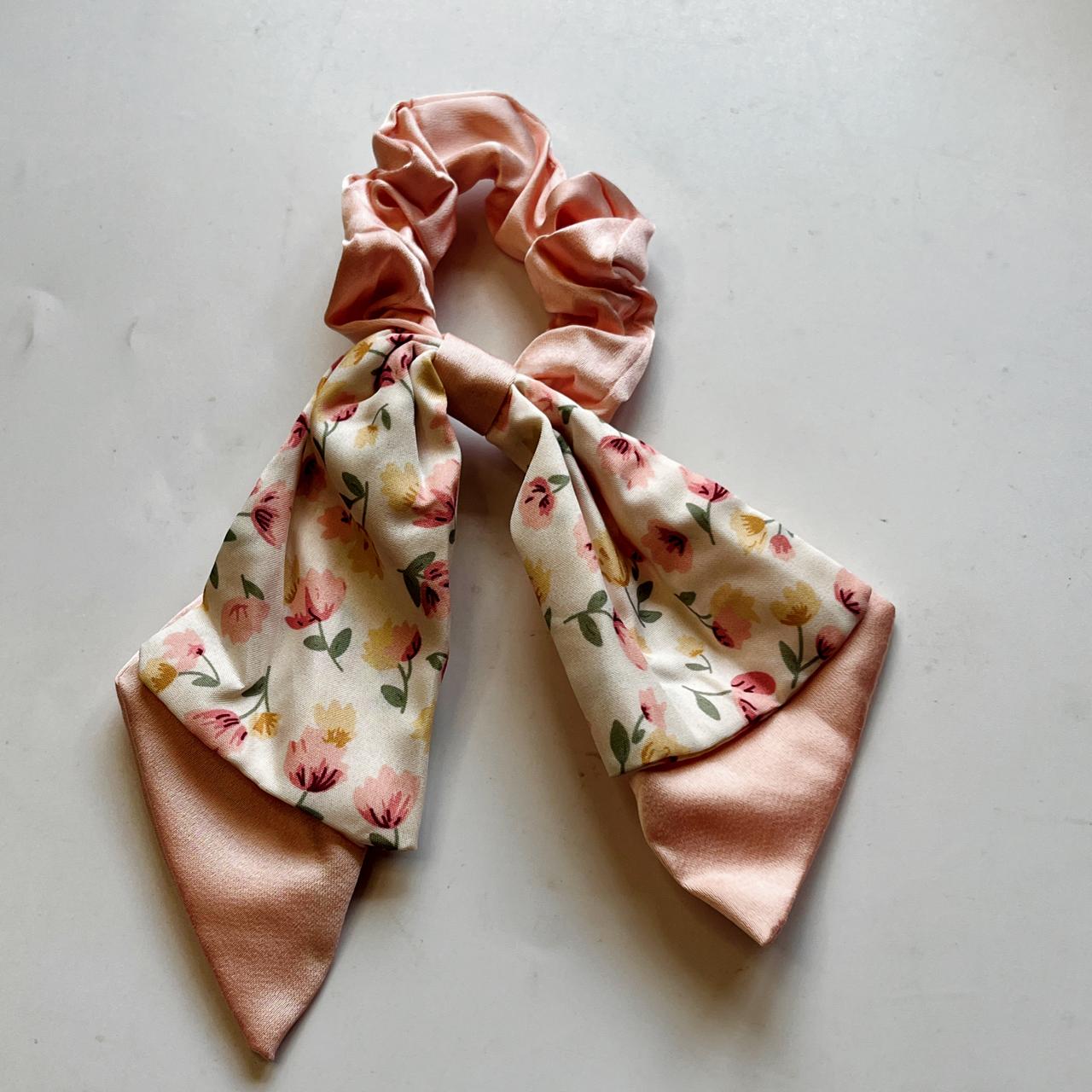 Floral Bow Scarf Scrunchies - Pack of 1