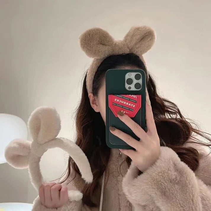 Fluffy Bunny Ear Headband 🐰✨
