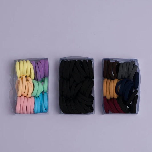 Soft Seamless Hair Rubber Bands Set in Organizer Box