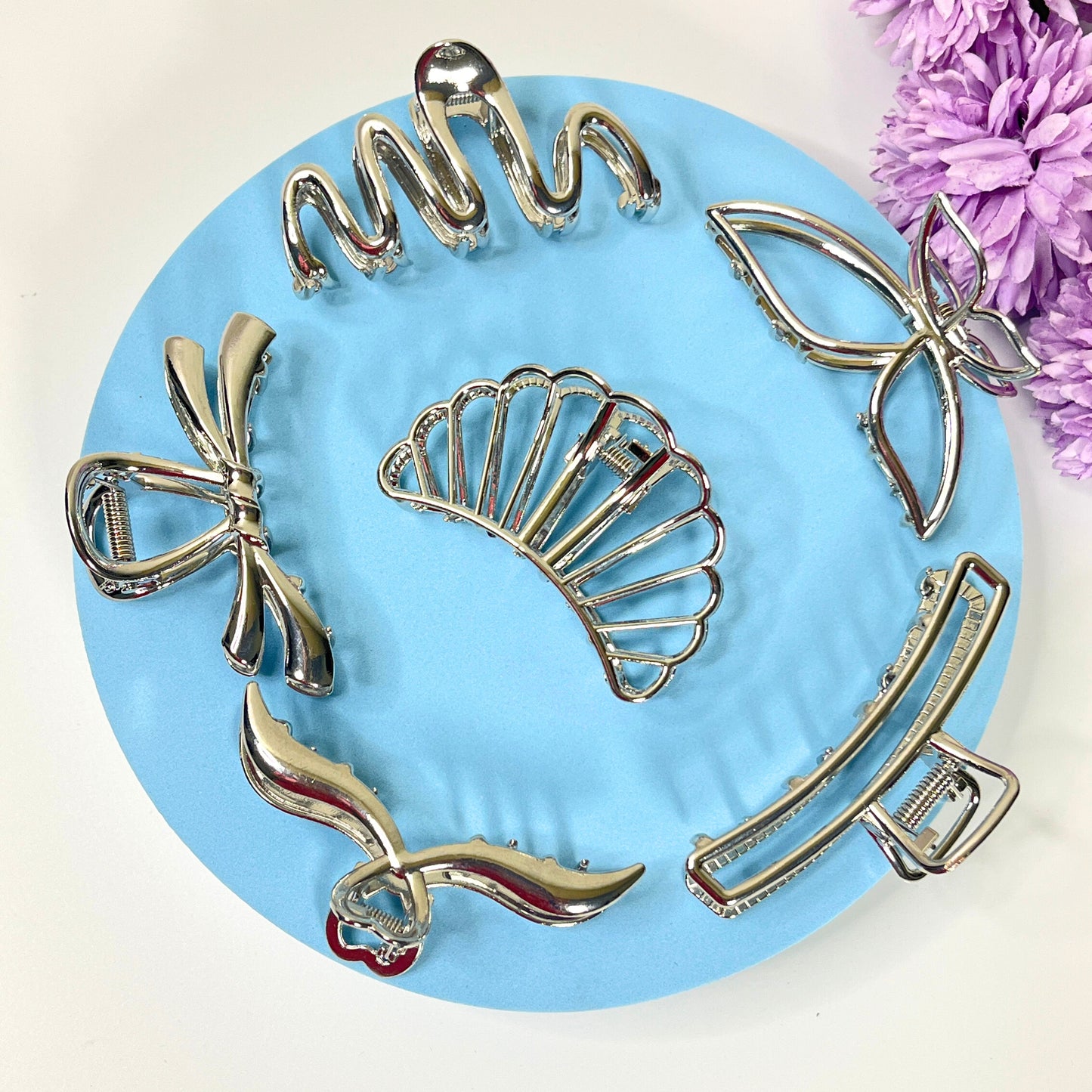 Metal Hair Claw - Silver