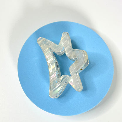 BOFEINI Pastel Glitter Half-Star Hair Claw Clip