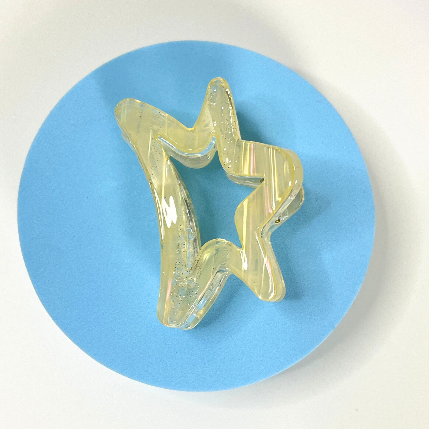 BOFEINI Pastel Glitter Half-Star Hair Claw Clip