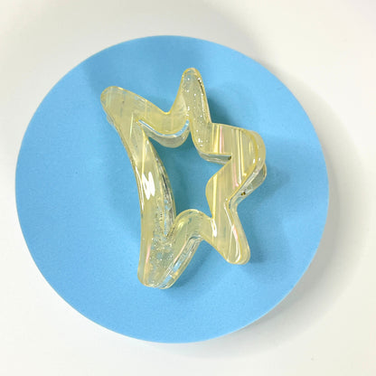 BOFEINI Pastel Glitter Half-Star Hair Claw Clip