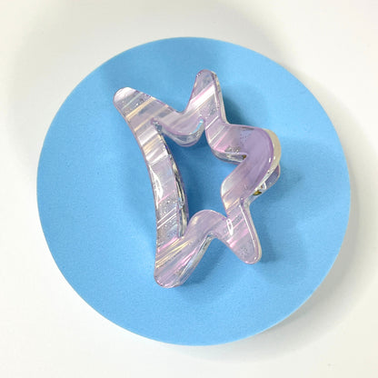 BOFEINI Pastel Glitter Half-Star Hair Claw Clip