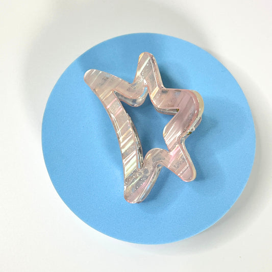 BOFEINI Pastel Glitter Half-Star Hair Claw Clip