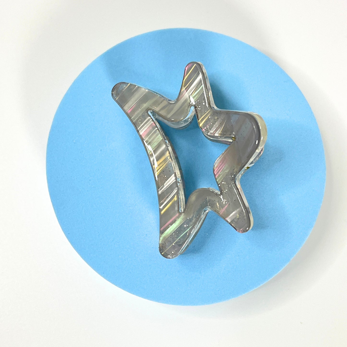 BOFEINI Pastel Glitter Half-Star Hair Claw Clip