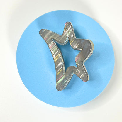 BOFEINI Pastel Glitter Half-Star Hair Claw Clip